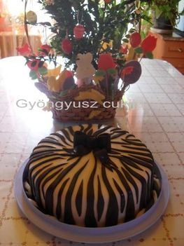 zebra mintás torta 2