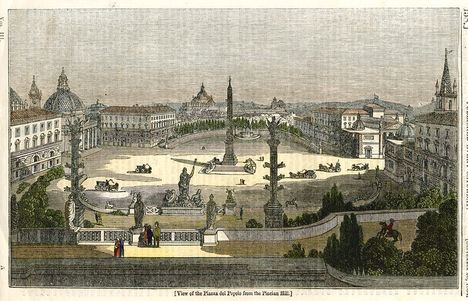 Piazza del Popolo from the Pincian Hill, 1834