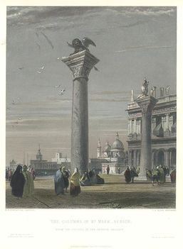 Columns of St_ Mark in Venice, 1851