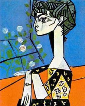 Picasso Jacqueline virágokkal 1924