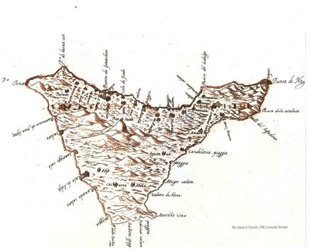 Tenerife térképe 1588-ból