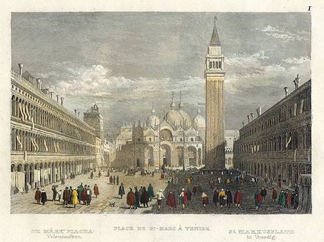 Venice, St.Marks' Square (Piazza San Marco), 1838