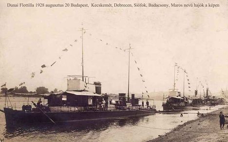 Budapest Dunai Flottilla 1928 augusztus 20 Óbudán