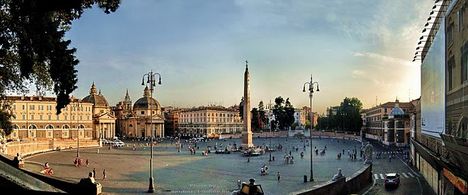 Róma Piazza del Popolo Panorama-1