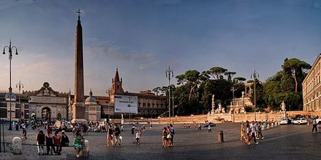 Róma Piazza del Popolo Panorama