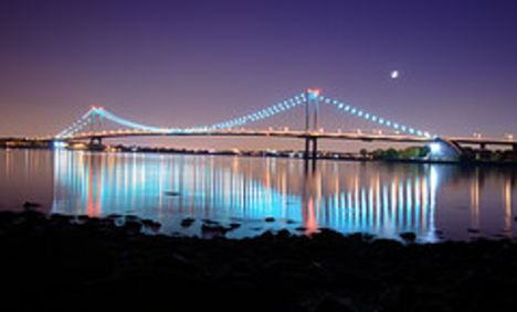Bronx-Whitestone Bridge éjszaka
