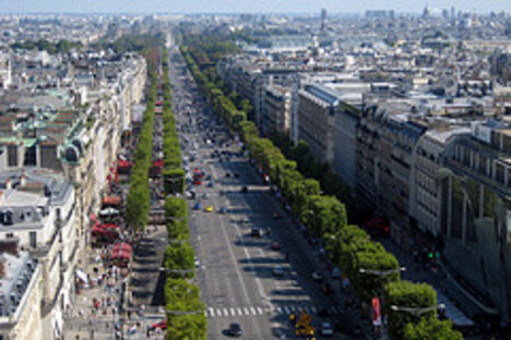 Champs Élysées felülről