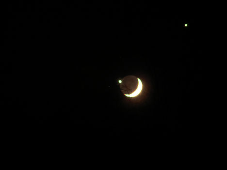 Hold a Vénusszal, felettük a Jupiter - Sokorópátkáról