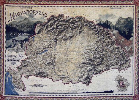 Magyarország hegyrajzi és vízrajzi térképe
