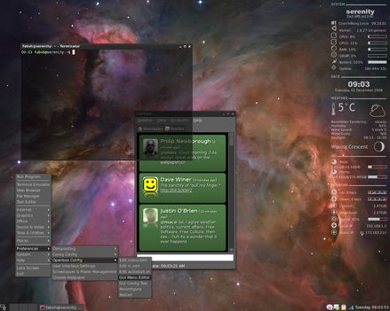 Modified CrunchBang desktop by Fab (aka #1 Linux Outlaw)