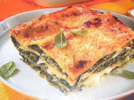 Spenótos parmezános lasagne