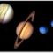Jupiter típusú bolygók: Jupiter, Szaturnusz, Uránusz, Neptunusz