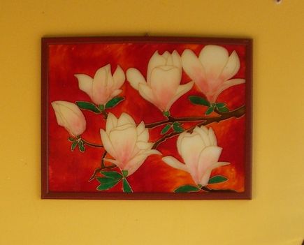 magnolia  uvegfestes glas 30x40cm
