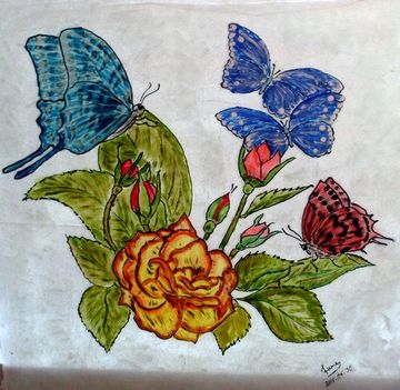 rózsa és pillangók