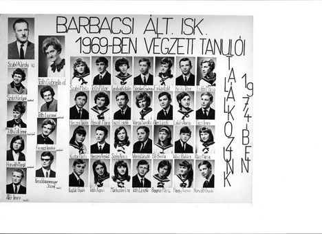 8.osztály,1969-ben: Herczeg Miklós tablója1954-55-ös korosztály