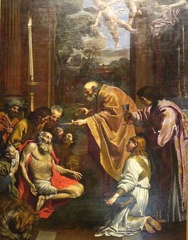 Vatikáni Múzeum - Szent Jeromos utolsó áldozása (a Szent Péter Bazilika eredeti oltárképe)