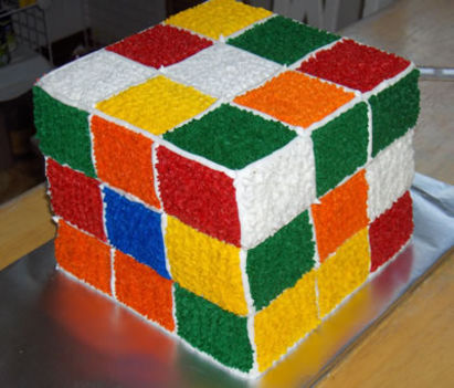 Rubik-kocka torta
