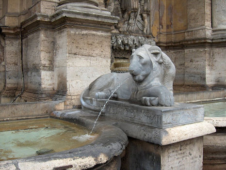 A lion, from the Fontana dell' Acqua Felice in piazza San Bernardo