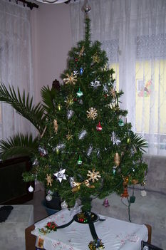 2007 ben díszített karácsonyfa