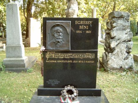 Egressy Béni sírja Budapesten Kerepesi uti remetőben