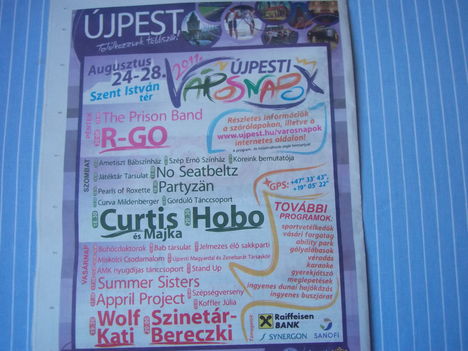 Újpesti Városnapok Programja 2011 augusztus végén amiben a magyar nóta is helyet kapott