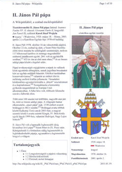 II.János Pál pápa élete