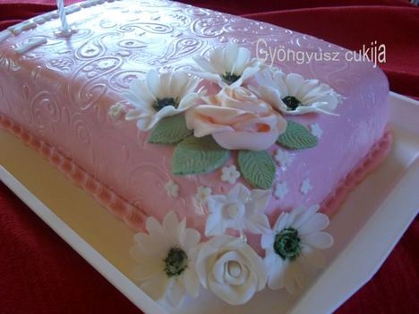 rózsaszín torta kislánynak 1