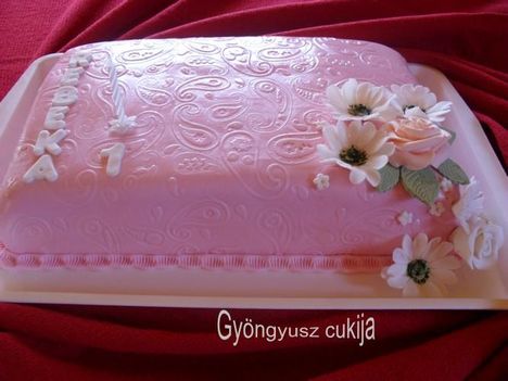 rózsaszín torta kislánynak 2
