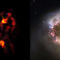 eso1137d  balra az ALMA, jobbra a Hubble-űrávcső felvétele