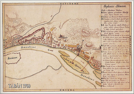 Tabán térképe -1760