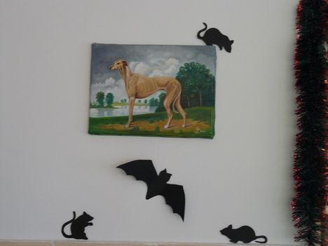 Halloween ötletek - egerek, denevér a falon