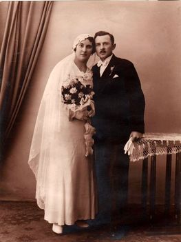 Horváth Géza és Boglári(Fejér)Gizella esküvői képe