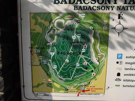 Badacsony túrista térképe