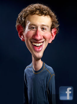 Mark Zuckerberg Facebook-os adatlopó karikatúrája