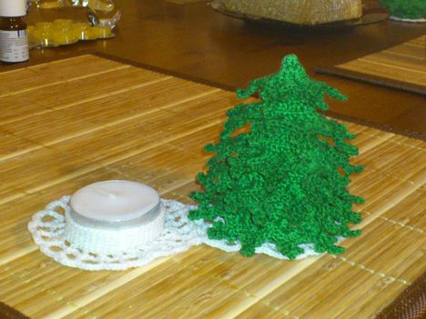 Mini karácsonyfa mécsessel