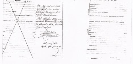 1899. évi halotti anyakönyv lezárása