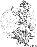 Indiai odisszi tánc grafikák 2