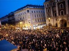 Béketüntetés Budapesten 2012. január 1