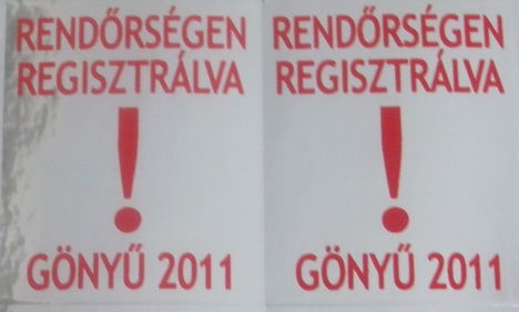 Kerékpár regisztráció Gönyű 2011. 3