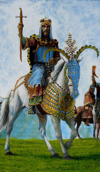 Árpád vezér (Attila kardjával)
