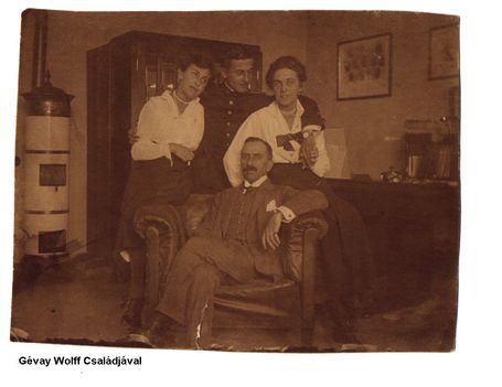 Gévay Wolff Lajos családjával