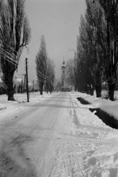 Fő utca télen 70-es évek közepén