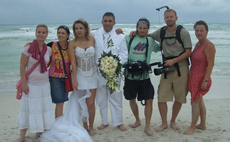 esküvő a parton