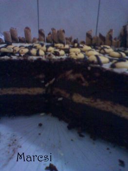 Csoki torta szeletelve