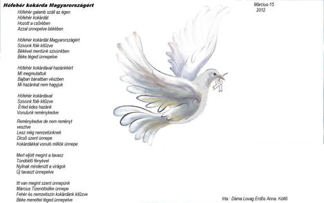 Március 15. fehér galamb