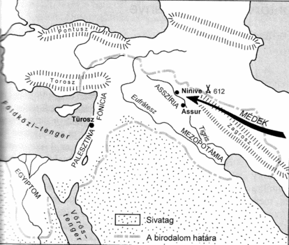 asszír birodalom térkép vaktérkép történelem