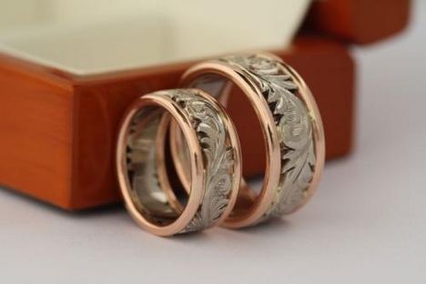 Áttört barokk gyűrűpár