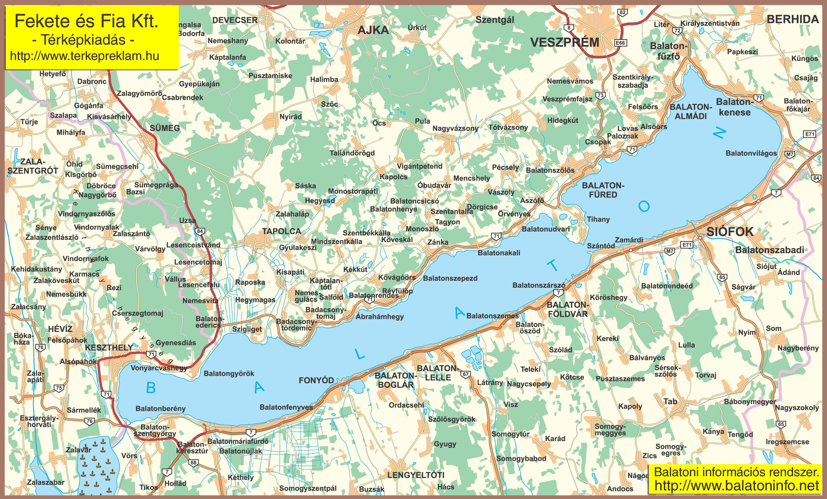 balaton térkép északi Térkép: Balaton turistatérképe (kép) balaton térkép északi