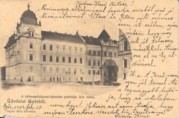 Győr, 1902. Rába szabályozási társaság palotája