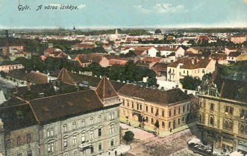 Győr, 1916. Látkép a Városháza tornyából